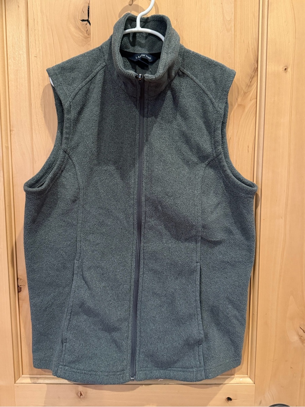 Lands' End Women’s Gray Fleece Vest - Full-Zip